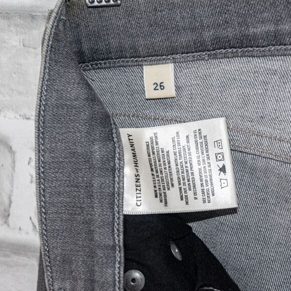 CITIZENS of HUMANITY Premium Vintage sz 26 Rocket High Rise Skinny Jeans Gray - Picture 12 of 14
